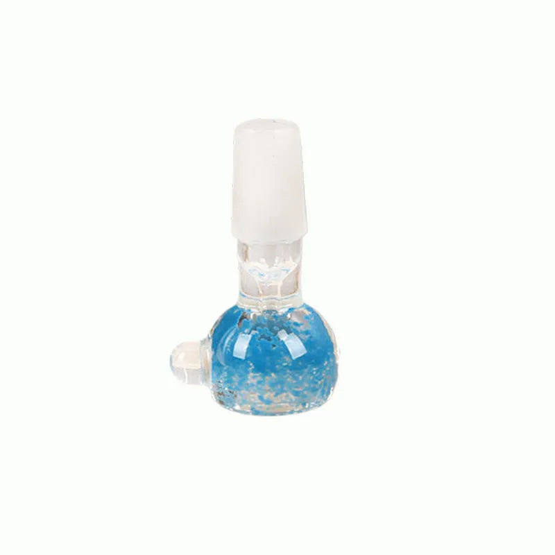 7cm coloured glass tobacco pipe trumpet holder in geometric shape