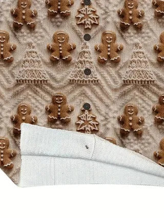 Loose fit lapel collar top with a printed design, available in sizes from S to 5XL.