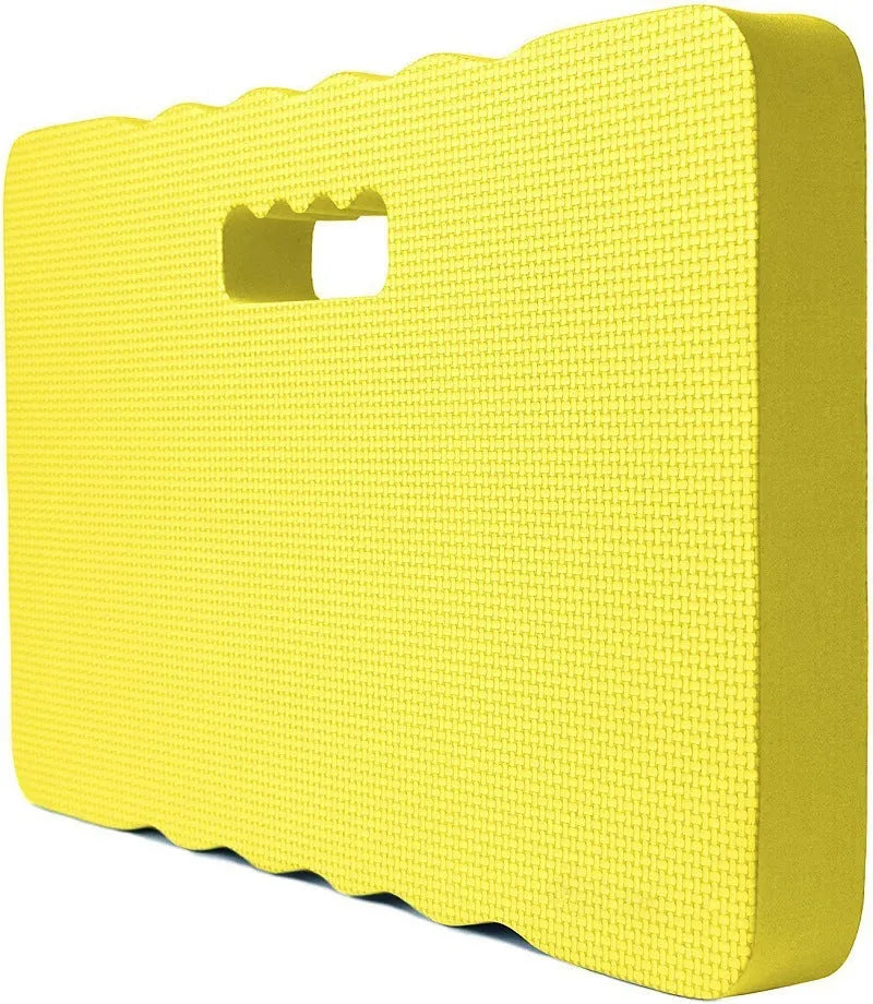Blue EVA foam reversible garden kneeler and seat pad on grass