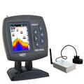 Wireless sonar fish finder with 3.5 inch colour display, 125Khz sonar, and bracket for outdoor fishing in muddy water