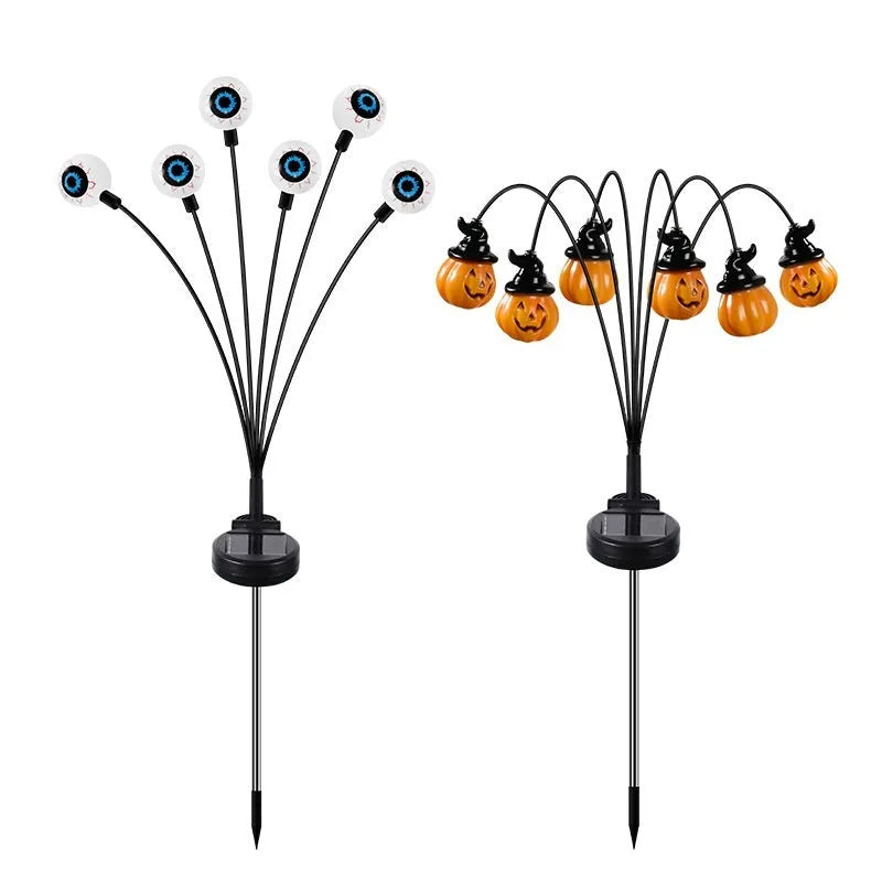60cm solar LED outdoor lamp in pumpkin, eyeball, or skull head design with IP65 rating