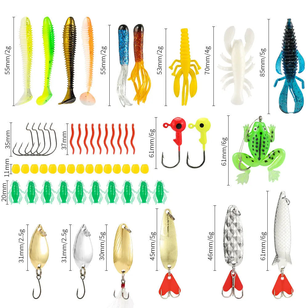 Mino Bog 24-piece blind box set of metal fishing lures in Christmas gift packaging, style 01.