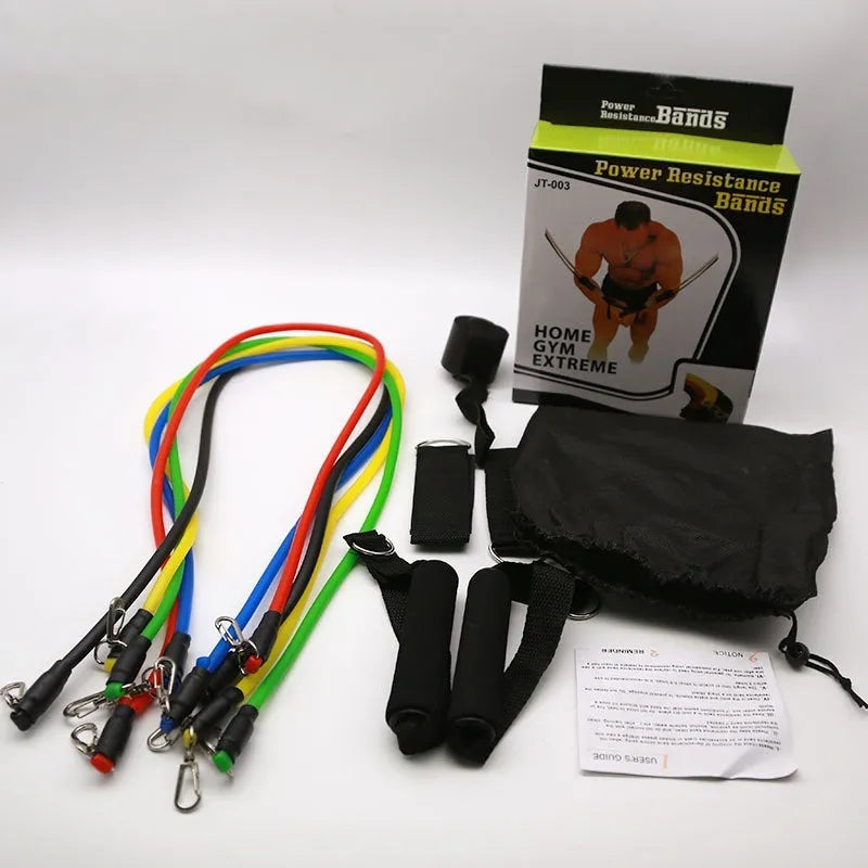 Multi-functional door sports 11-piece set with ABS combination pulling rope and hook