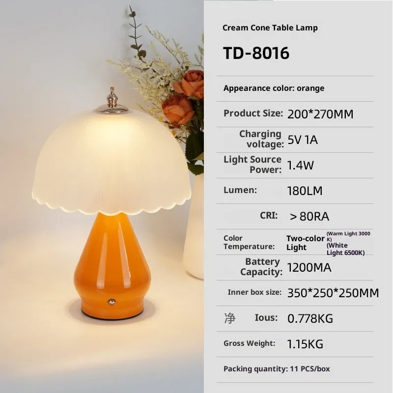 Geometric 3D modern simplicity table lamp with warm light, available in black, dark green, gray, orange, pink, red
