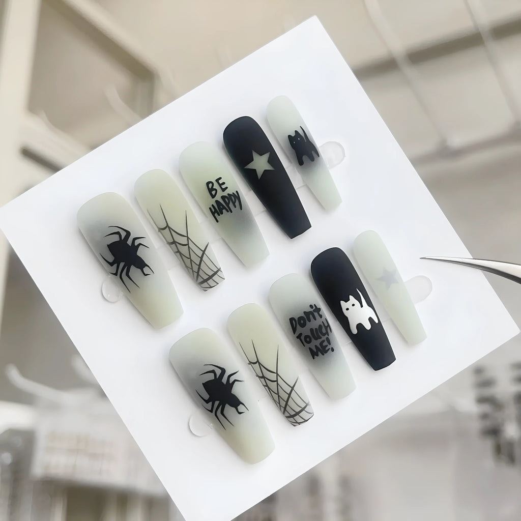 Cartoon ancient style nail stickers 40 pieces with glossy seal layer for ladies retro nail art