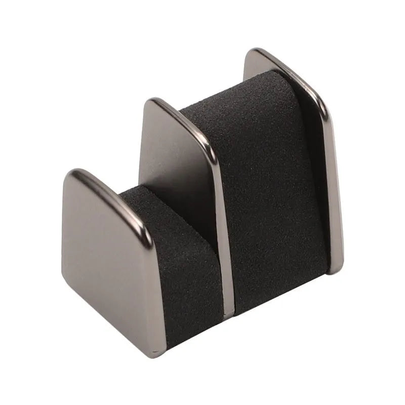 Zinc alloy leather glasses clip for car dashboard in black, grey, green, and red colours