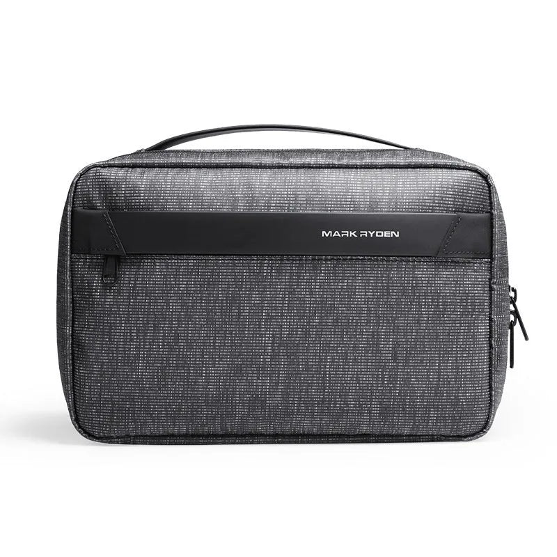 Multi-functional wet dry separation toiletries storage bag in Oxford cloth with sewing line details