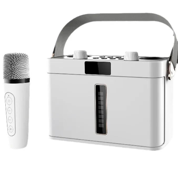 Outdoor Bluetooth speaker with two microphones, black colour, strap included