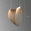 Wood LED pendant light with PMMA lampshade in 40cm, 60cm, or 80cm for dining room or bar table