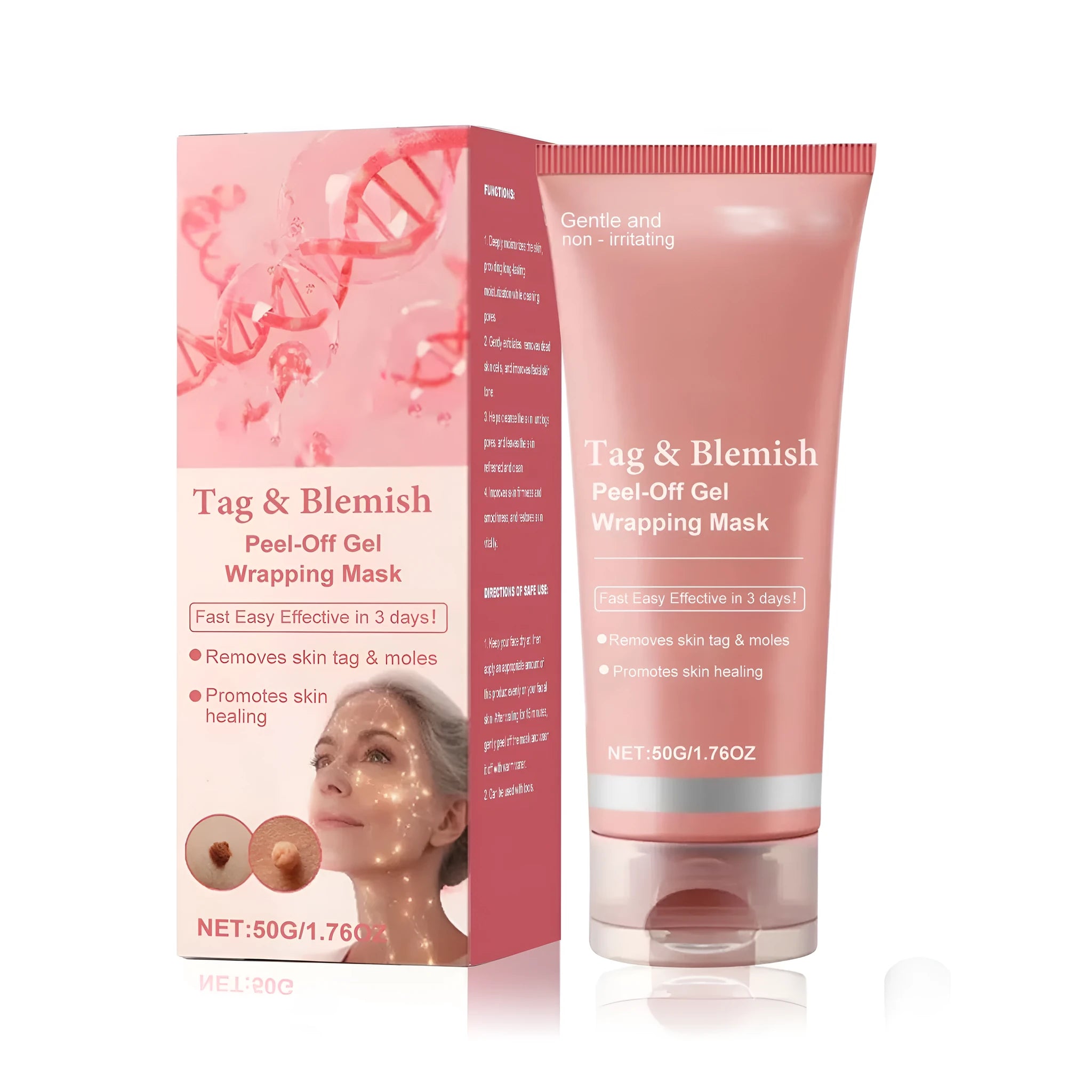 Single sachet of Moisturising Wart Removing Tear Facial Mask, 50g capacity.