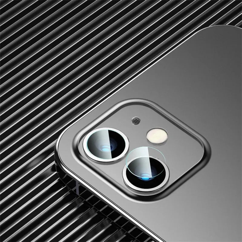 Composite Material Mirror Lens Protective Film for iPhone 12 Mini 5.4 Inch and iPhone 12 6.1 Inch with Scratch Resistant and Anti Fingerprint Properties 0.25mm Transparent Rear Film 2 Pack