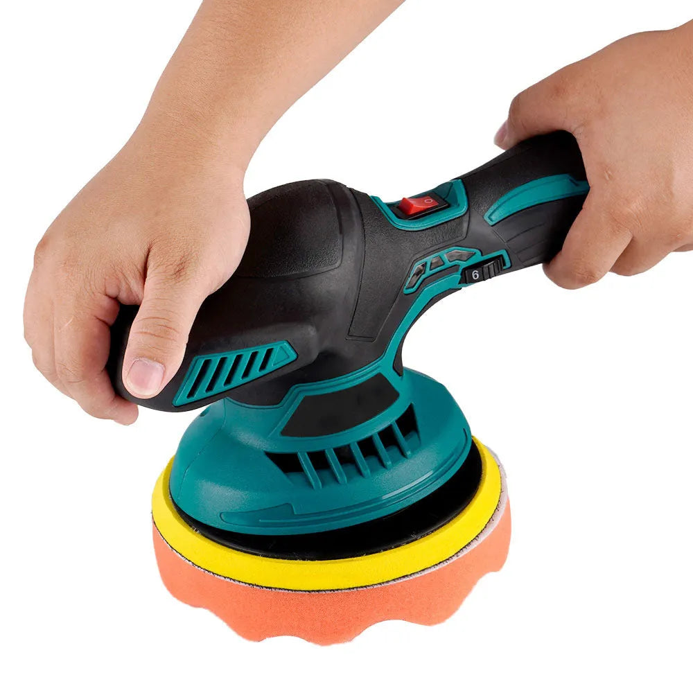 21v cordless car polishing machine with 145mm circular polishing disc for wireless vehicle detailing