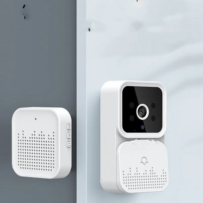 White X6 wireless video doorbell with infrared night vision camera and Ding Dong ringtone, USB charging, no wiring installation