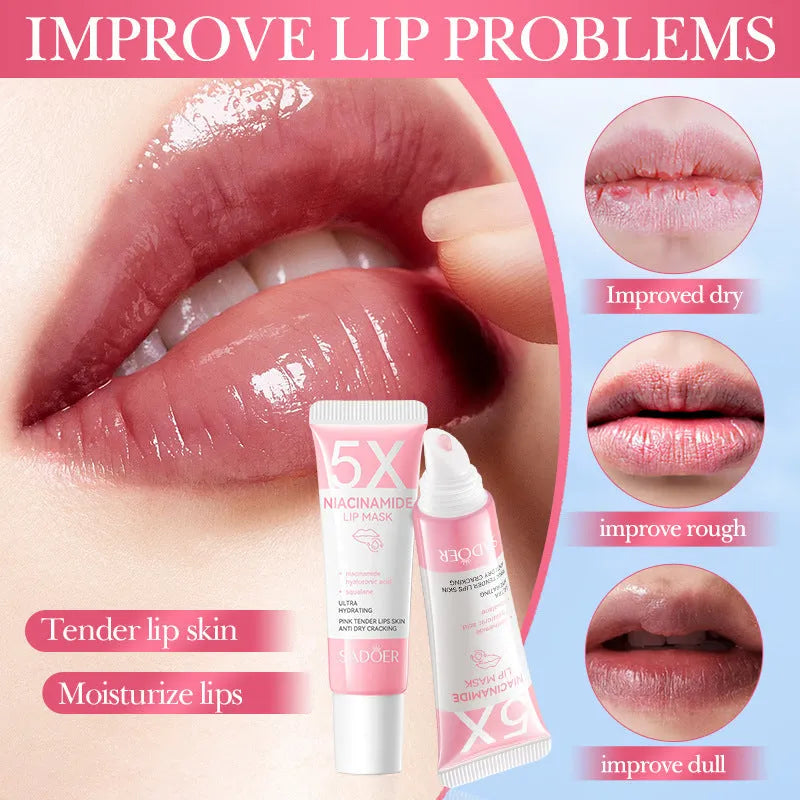 Pot of Nicotinamide, Ceramide and Vitamin C Lip Moisturising Mask, 10g