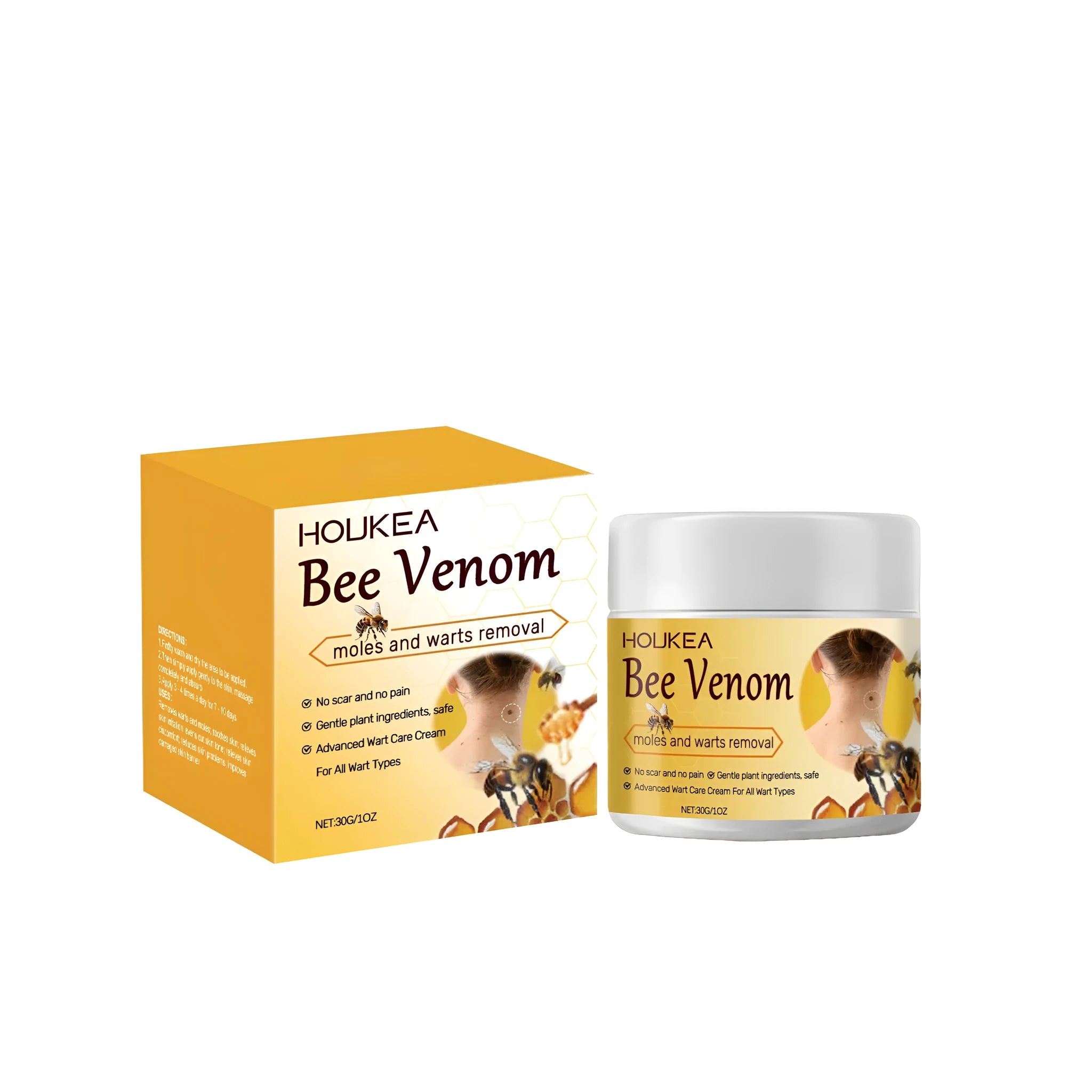 30g jar of multi-effect skin repair cream with bee venom and mint leaf active ingredients