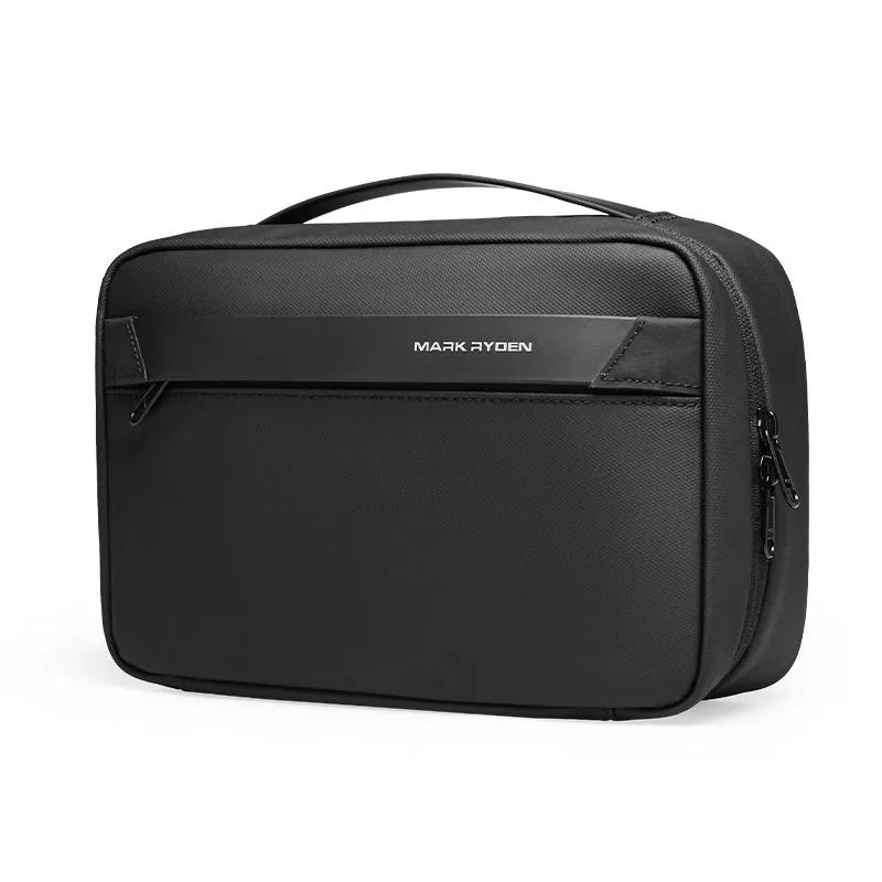 Multi-functional wet dry separation toiletries storage bag in Oxford cloth with sewing line details