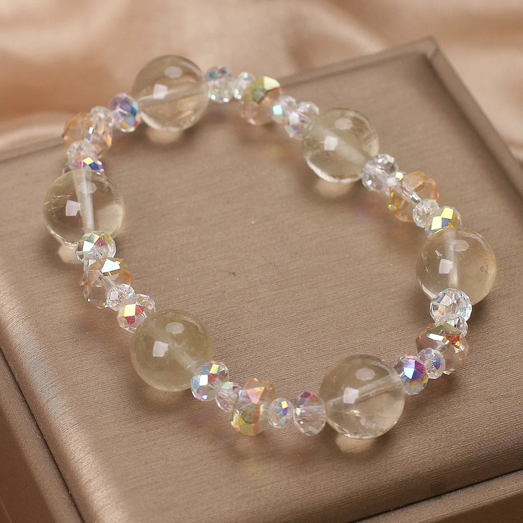 Women's light luxury artificial crystal bracelet in lemon crystal colour with animal and zodiac design