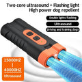 Dog Drives ultrasonic two-head dog repellent device in black plastic casing with compact dimensions