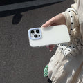 Simple solid colour jelly silicone all-inclusive phone case for iPhone models on a white background.
