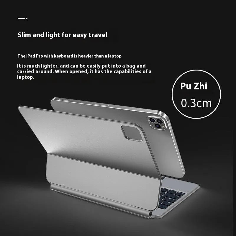 Bluetooth keyboard with magnetic suction protective cover for iPad tablets in multiple colours