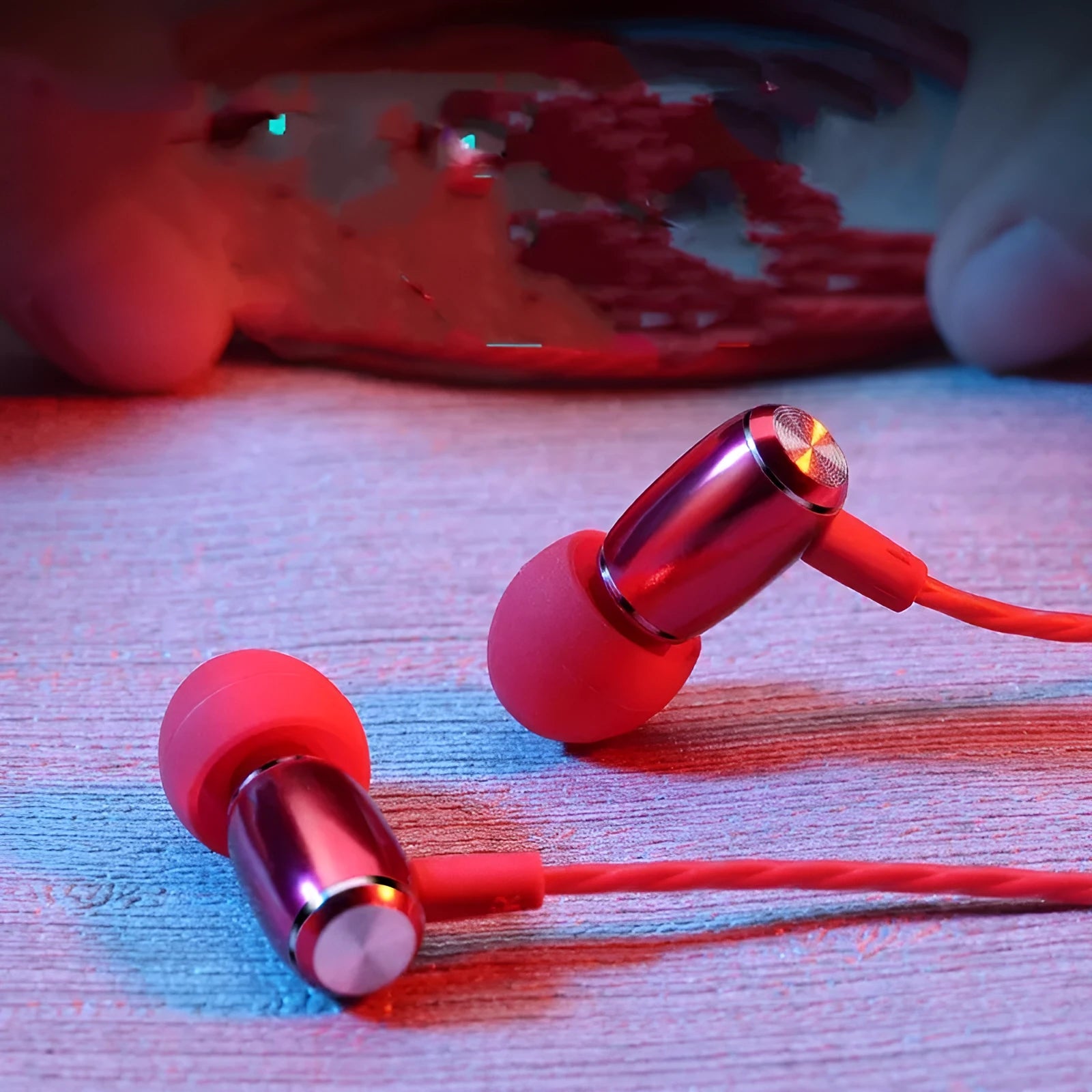 Wired in-ear subwoofer headphones with 3.5mm plug for phone and computer use