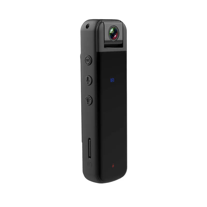 Black plastic HD clip-on magnetic recorder with back clip for video and photo taking, shown with 16GB memory card option