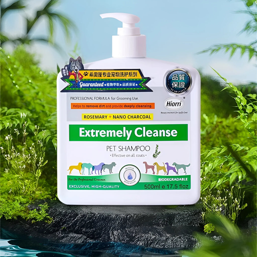 Pet shower gel deodorant set with 500ml bottles for dogs and cats