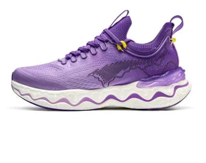 Women's lace-free running shoes with a thick rubber sole in a selection of colours.