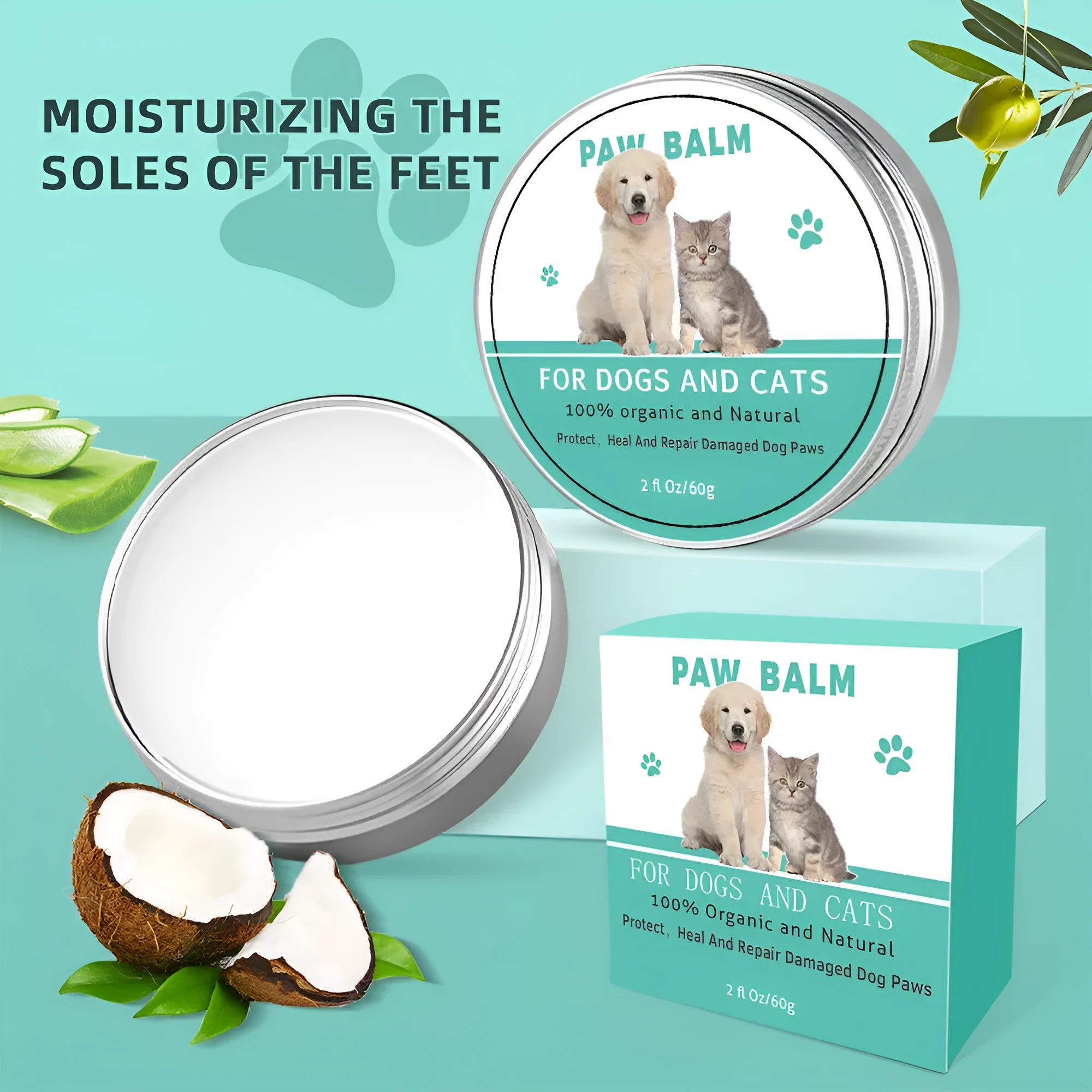 60g tube of Pet Claw Care Cream nourishing balm for dog and cat paws