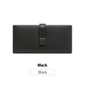 Large black PU leather handbag for women with polyester lining, shown from the front