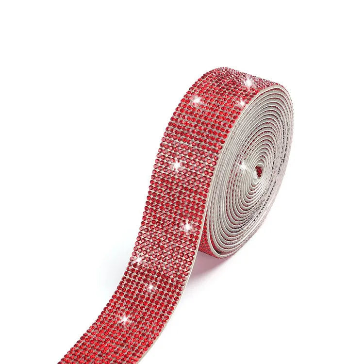 Self-adhesive glass water drill strips for clothing and shoes in white and AB colour
