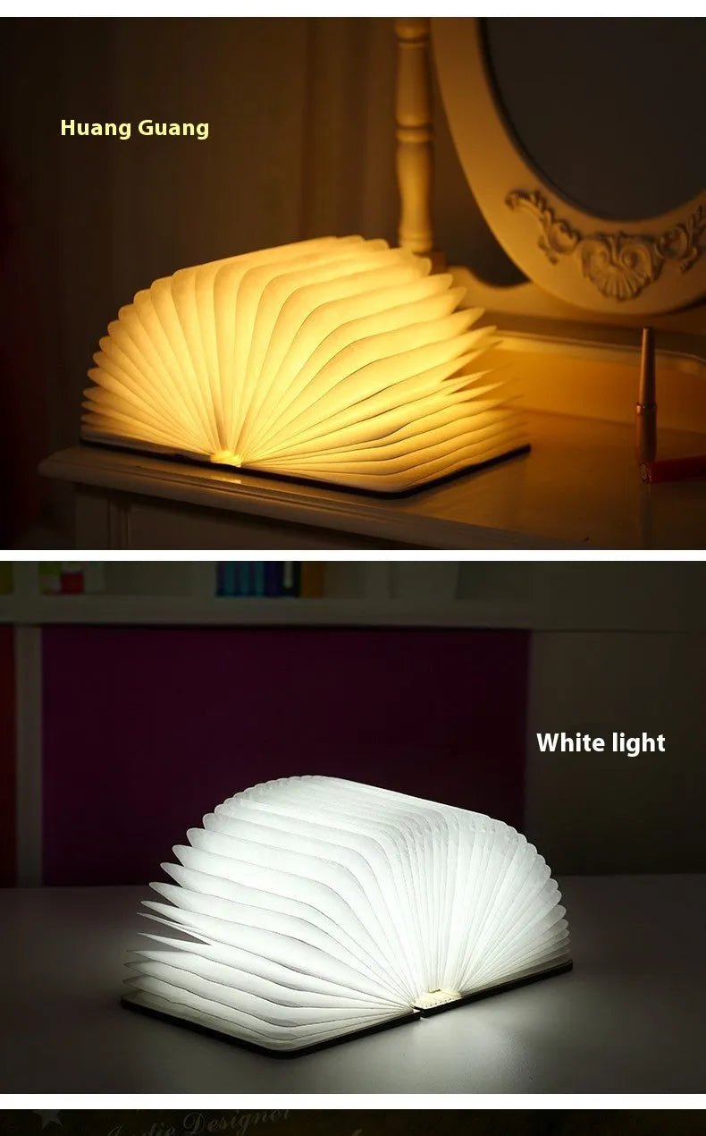 Wooden boy shaped LED night lamp in modern minimalist design with battery power