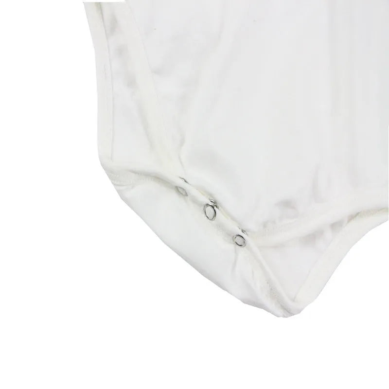 White cotton triangle jumpsuit overalls suit for baby with long sleeves, sporty style, suitable for 59-90cm height