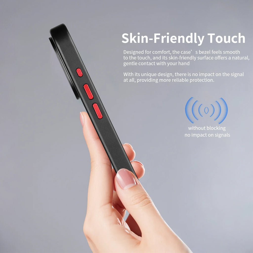 Carbon fibre 3K twill TPU shockproof magnetic phone case for iPhone 16 Pro Max in black