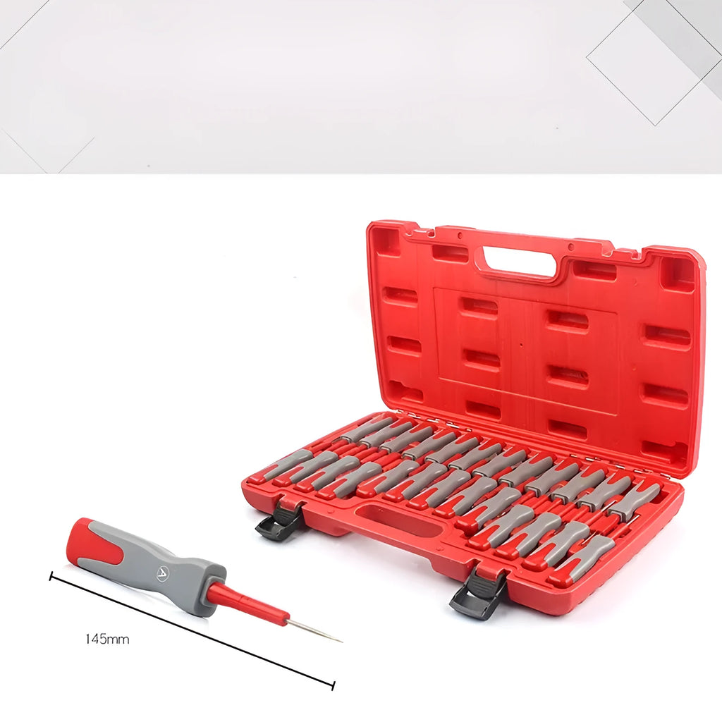 25-piece car terminal removal tool kit with storage case for automotive electrical disassembly