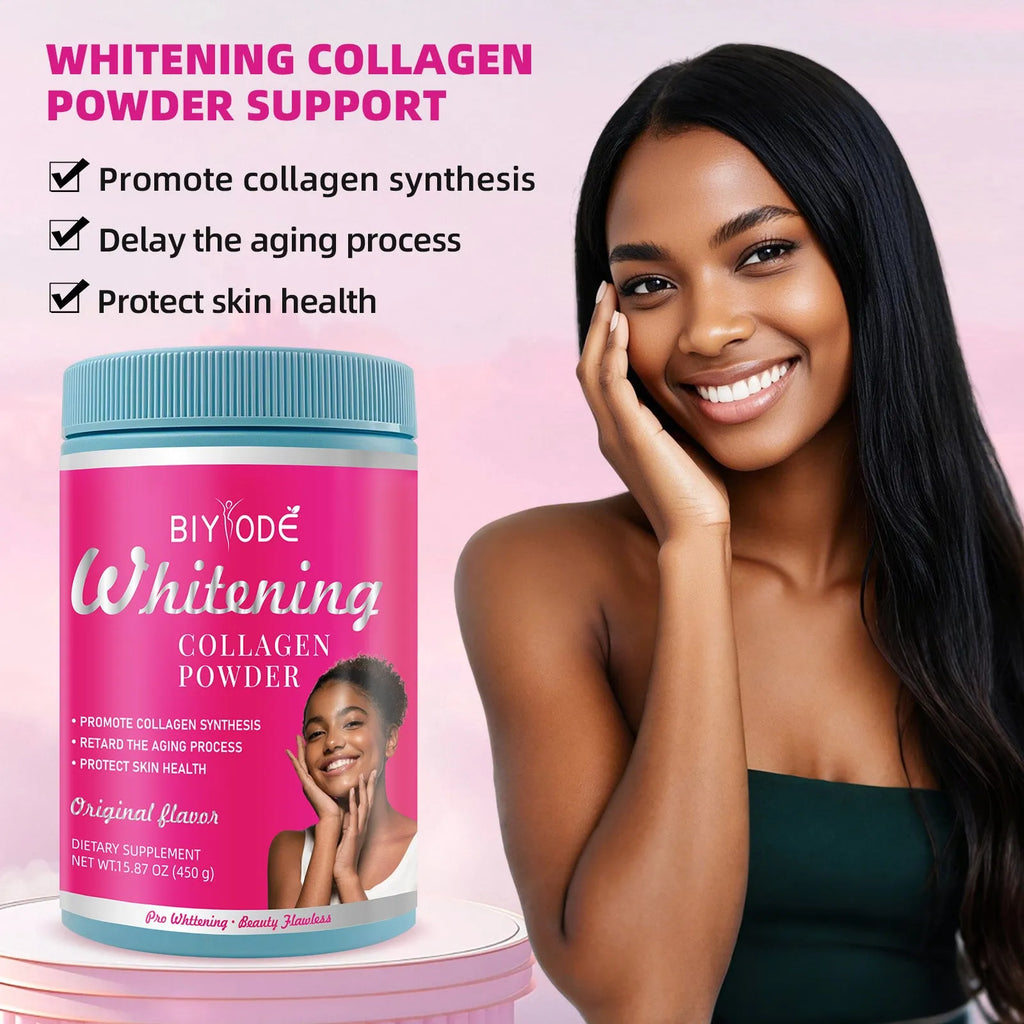 Wholesale collagen powder 450g bottle for adult beauty supplement with immune support and OEM options