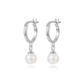 S925 sterling silver ball bead earrings with inlaid zircon in round geometric retro style