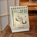 Mini desk calendar 2025 with multiple design options including Coffee Time theme