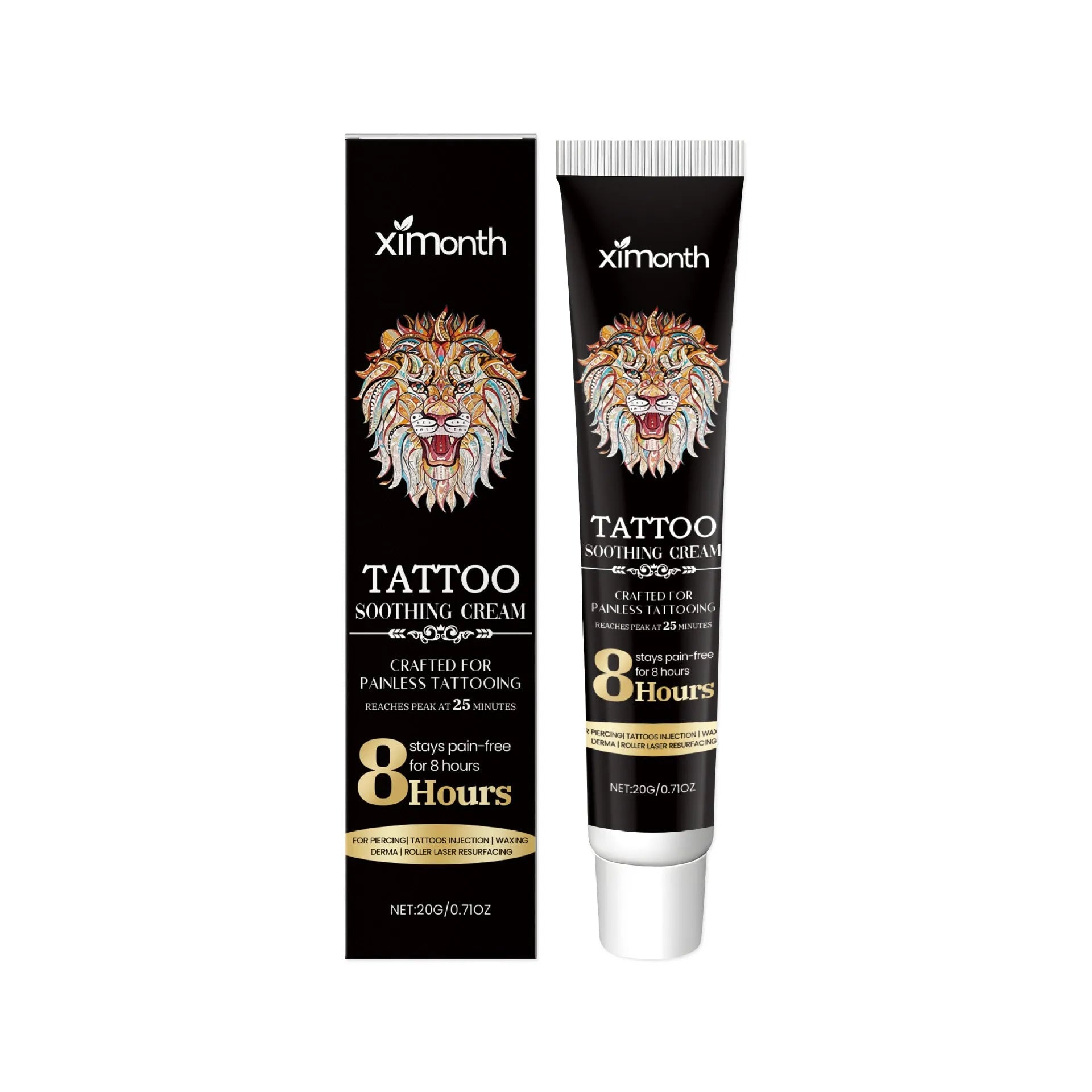 20g jar of tattoo soothing neck cream for post-tattoo aftercare with mint leaf and tea tree oil