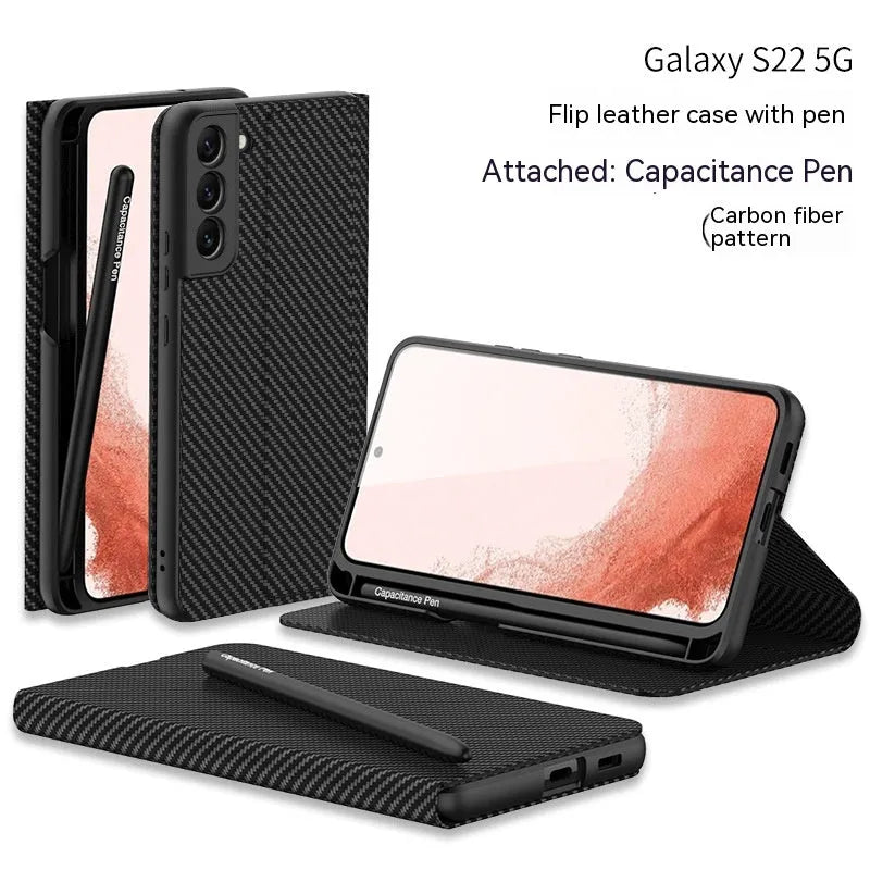 Drop-proof PC phone case for Samsung Galaxy S22 S22 Plus in Forest Green colour, simple back cover style