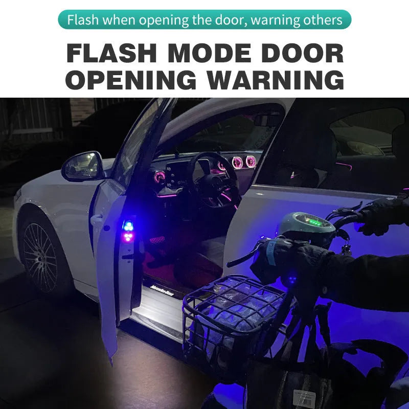 Car warning door light with LED anti-collision safety strip projection