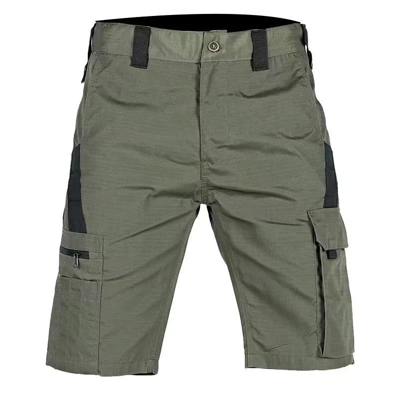 Beetle elastic waist camouflage shorts in tactical pattern with adjustable waistband
