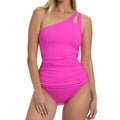 Women's solid colour bikini swimsuit on a mannequin, showing shoulder straps and available in multiple colours.