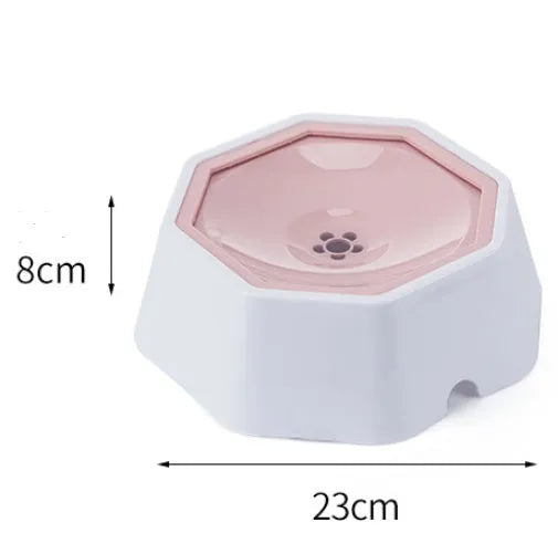 Pet cats and dogs floating water bowl PP 23x23x8cm blue colour