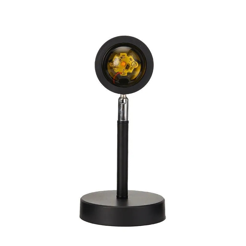 Sunset red USB floor lamp with RGB colour options, 12.5x12.5x27cm, modern simple design, low voltage LED