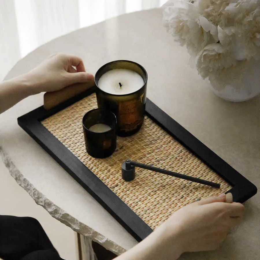 Pine wood compartment dining tray for living rooms and tea rooms in large and small sizes.
