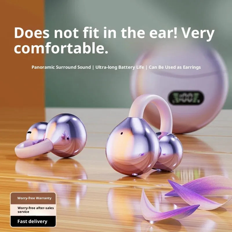 Berlin Sound ear clip wireless Bluetooth headphones in sporty silicone design with ear clip wearing style