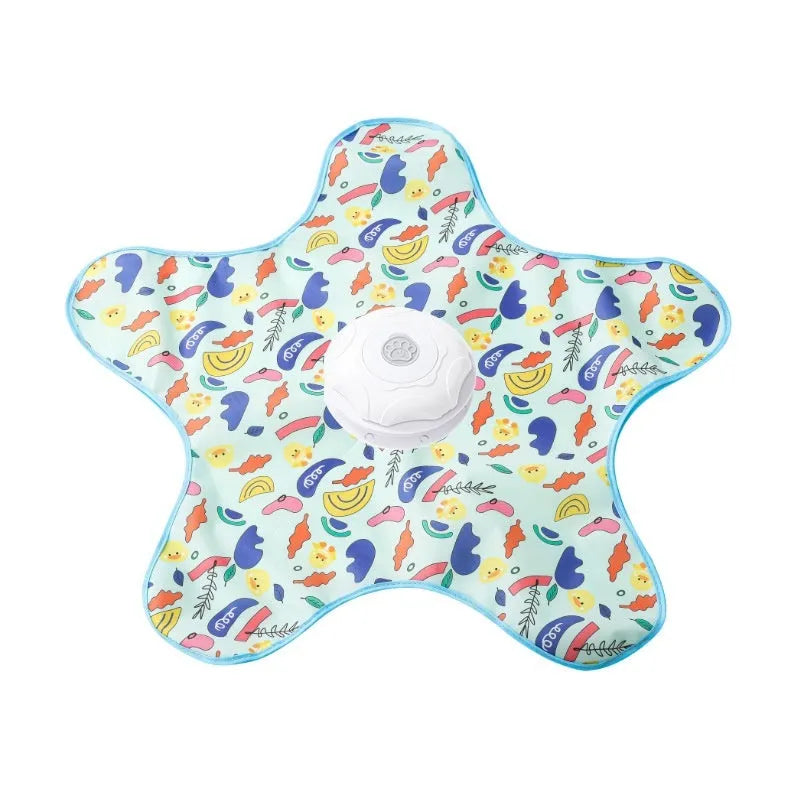 Electronic cat toy with PP cover in blue fish or white seaweed design, one set for indoor hunting play