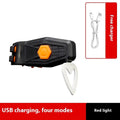 USB-C rechargeable bicycle tail light with love strap style, 300mAh battery, ABS and silicone shell