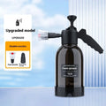 Black 2L foam watering can sprayer with ergonomic handle and two nozzles for car washing and gardening